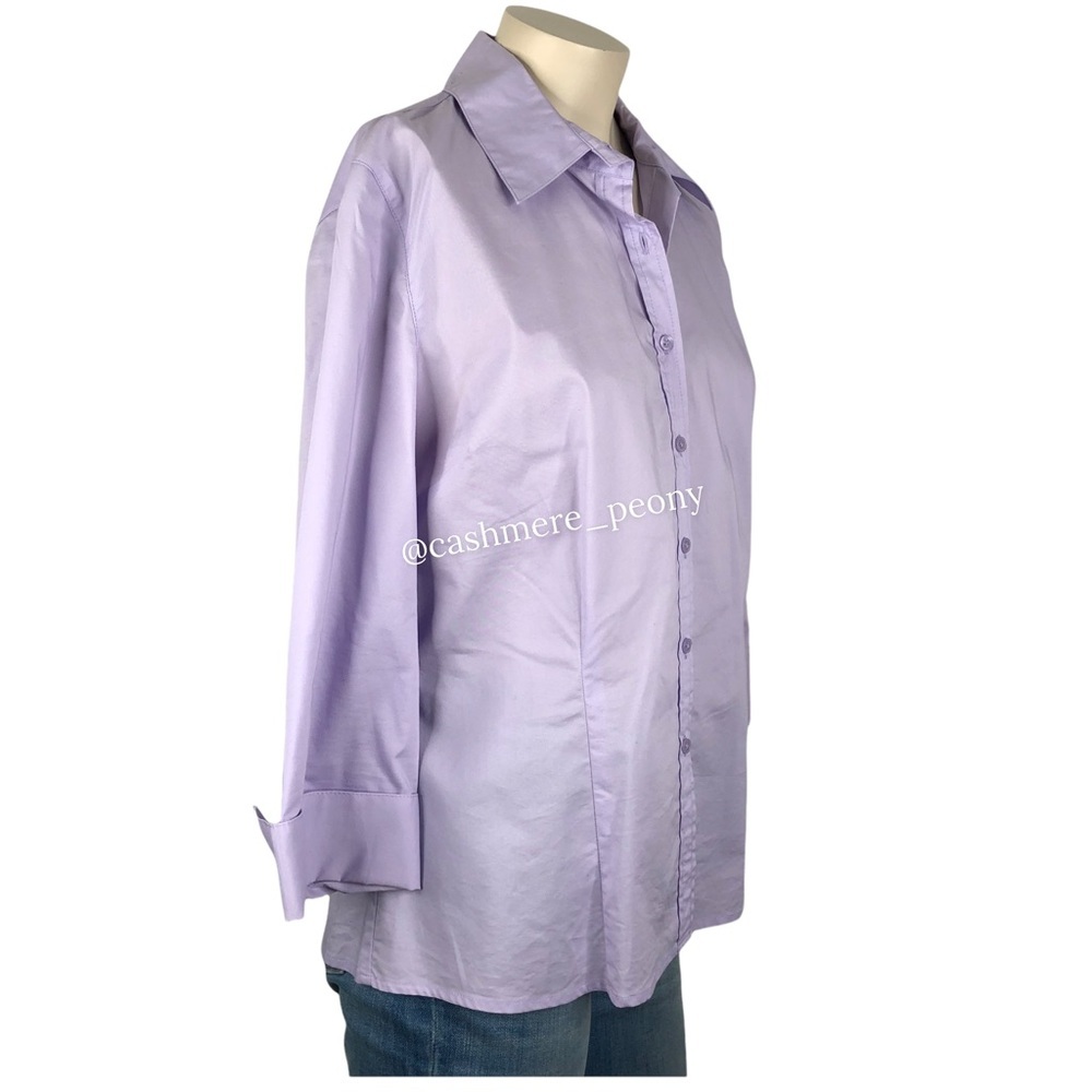 Merona Purple Button Down Shirt Medium - Picture 4 of 7